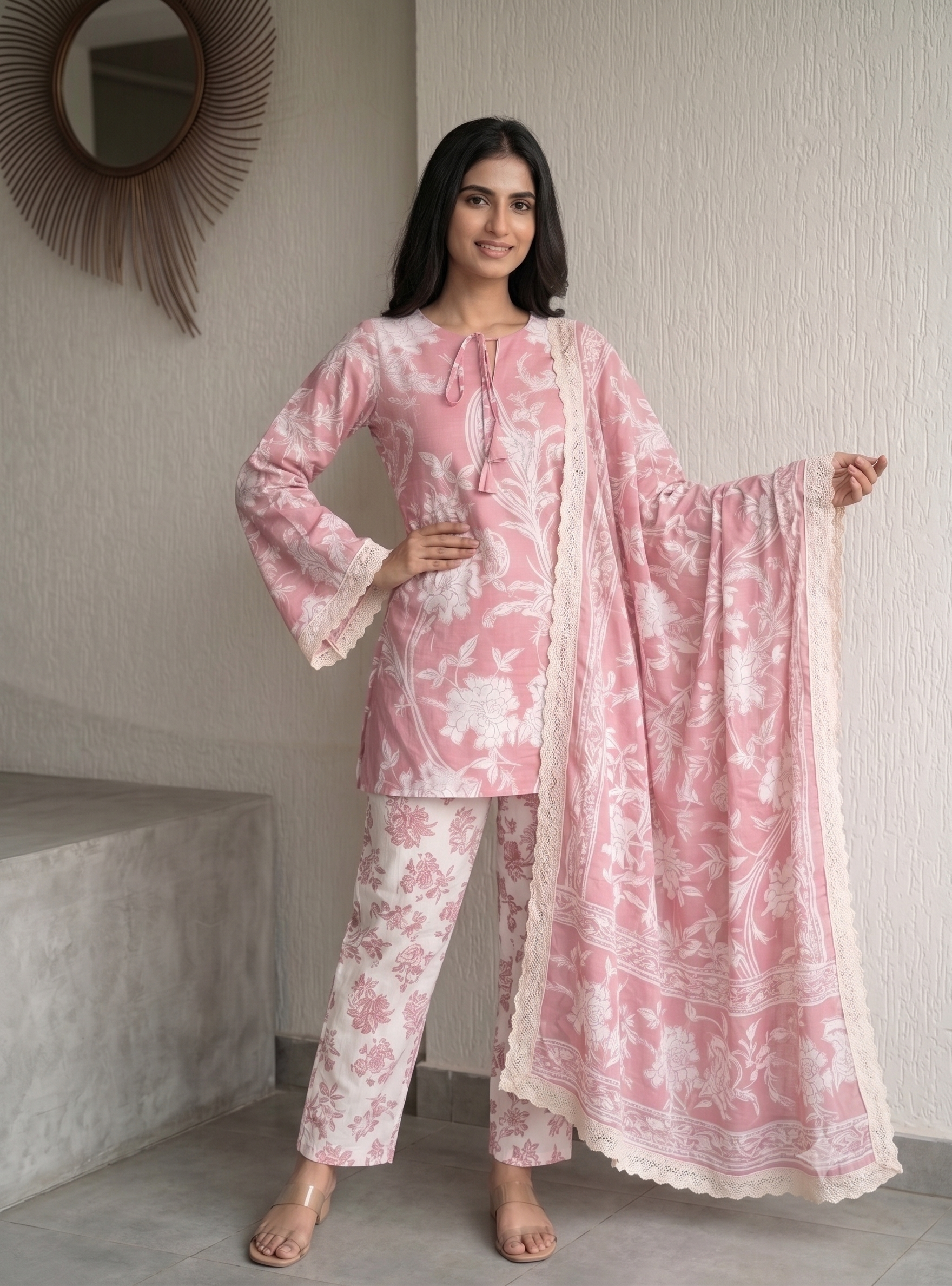 Blossom Bell-Sleeve Kurti