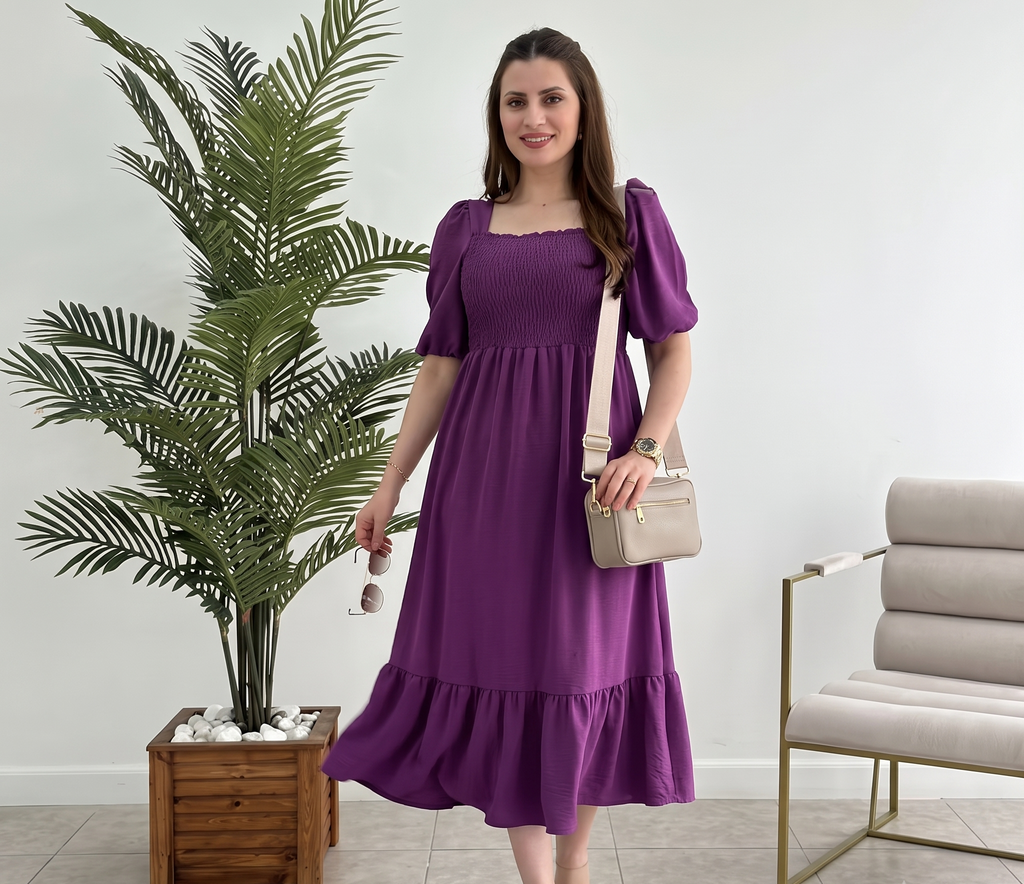 fancy gathered women dress & gown