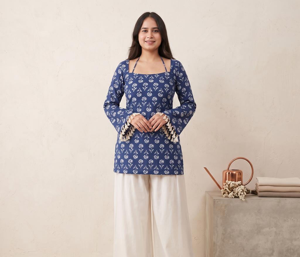 Women Rayon Printed Short Kurti