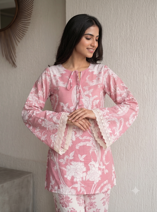 Blossom Bell-Sleeve Kurti