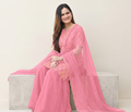 Women's Trendy Design Cotton Kurta Sharara Set With Dupatta