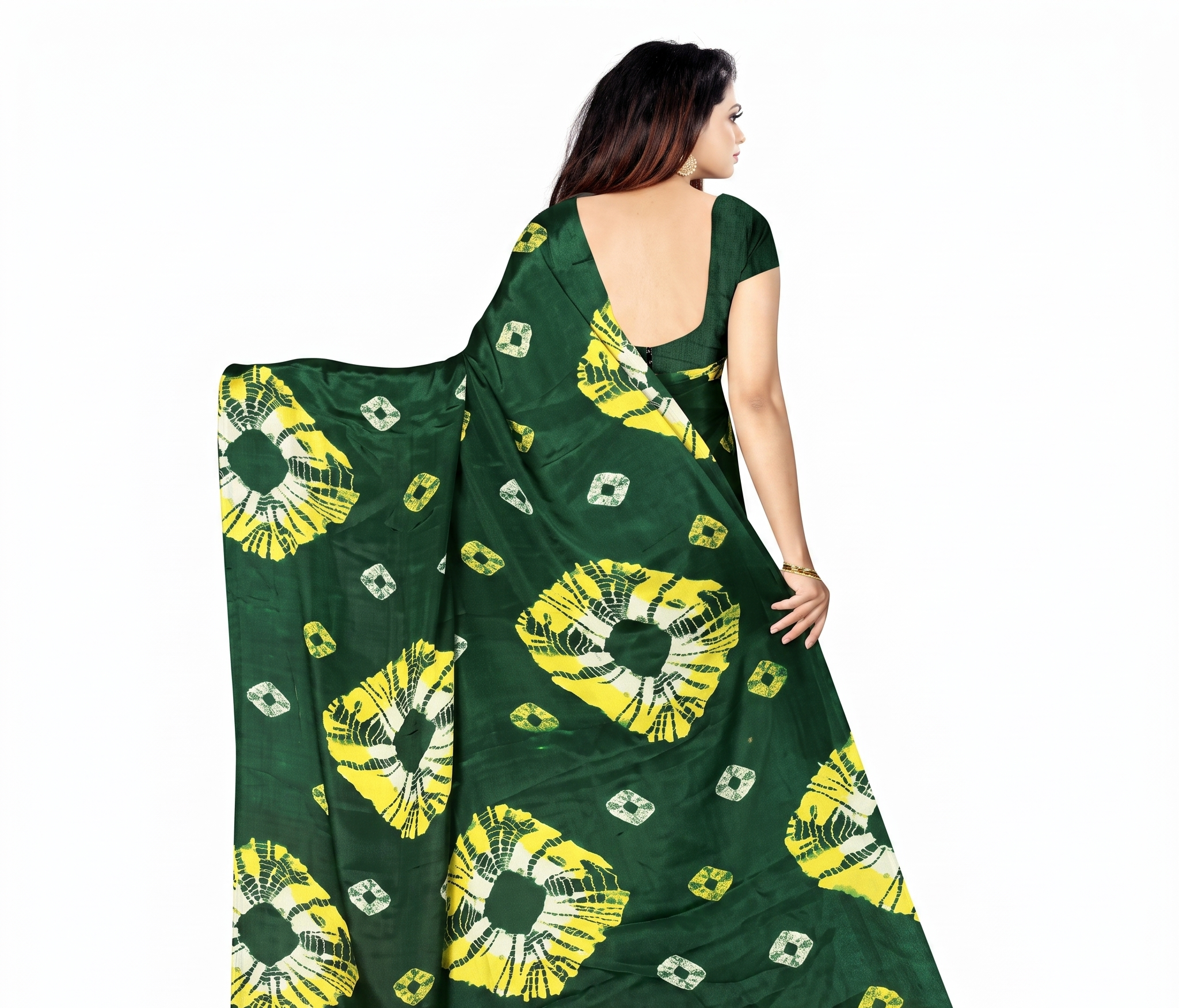 Meera Abstract Print Georgette Saree