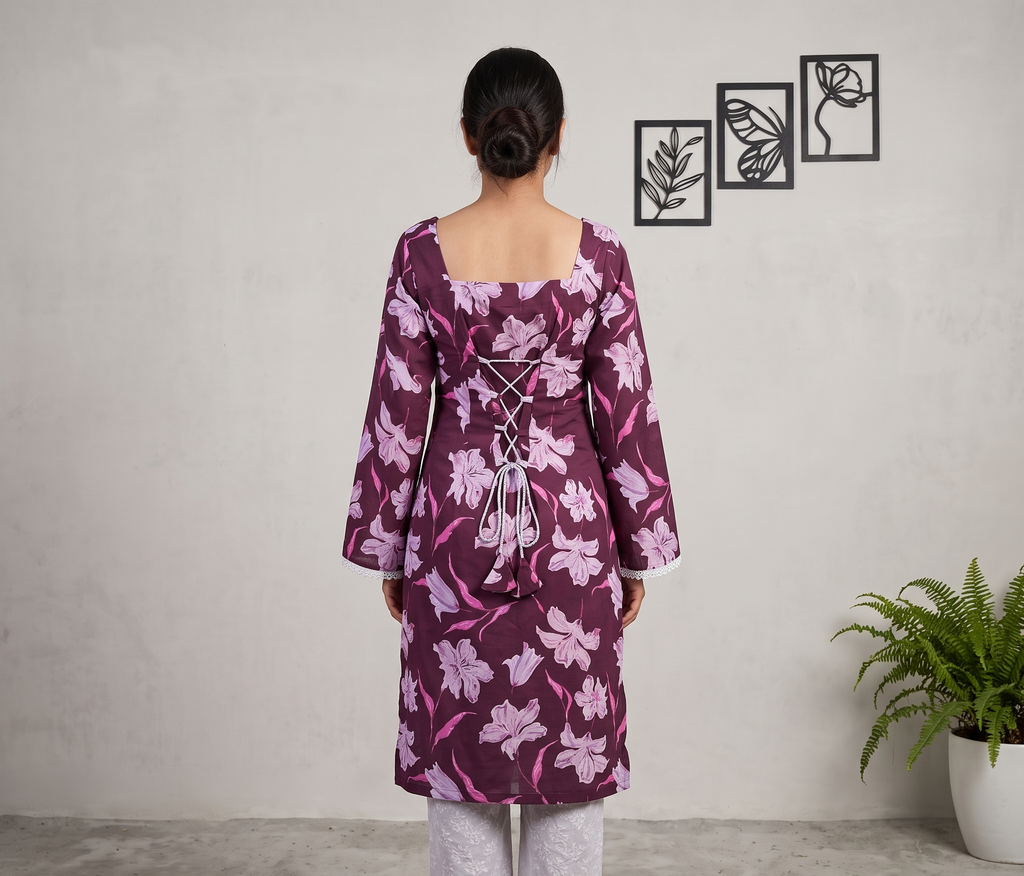 BEAUTIFUL RAYON PRINTED SHORT KURTI