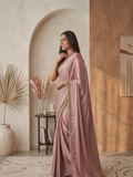 Plain Bollywood Satin, Silk Blend Saree