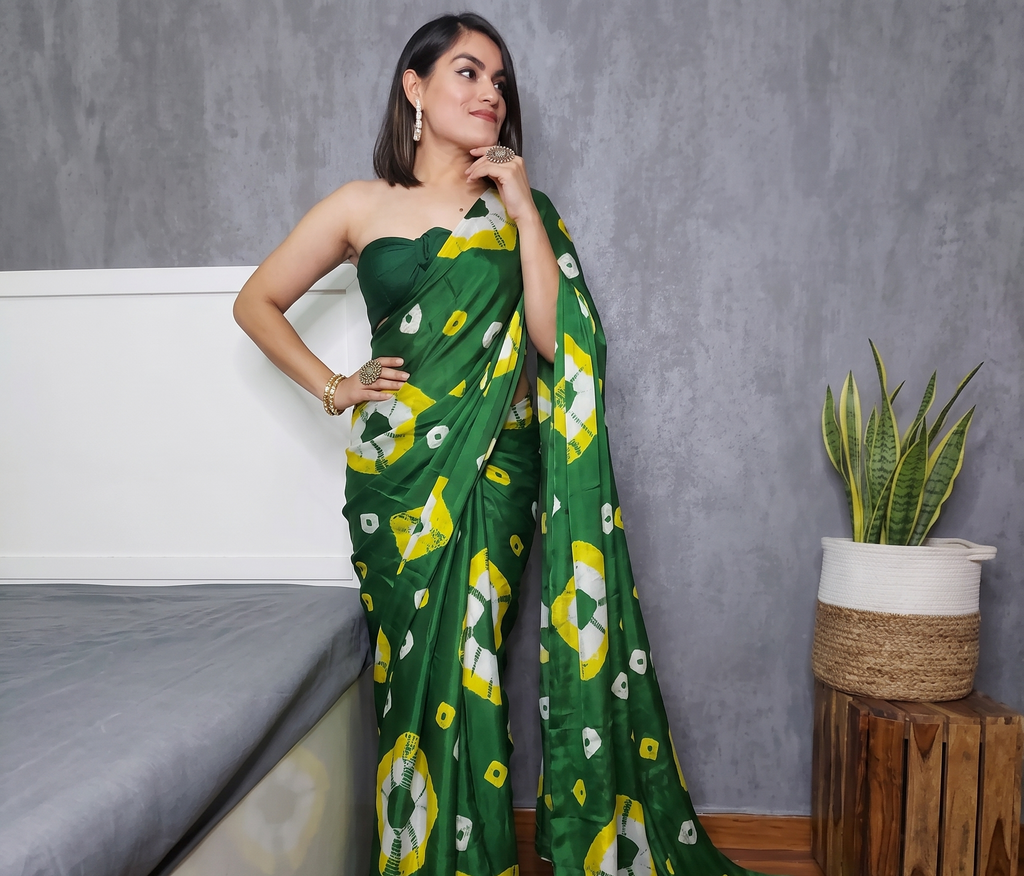 Meera Abstract Print Georgette Saree